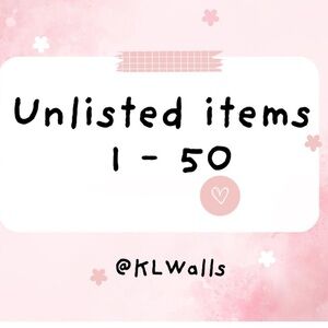Unlisted items for live Posh Show